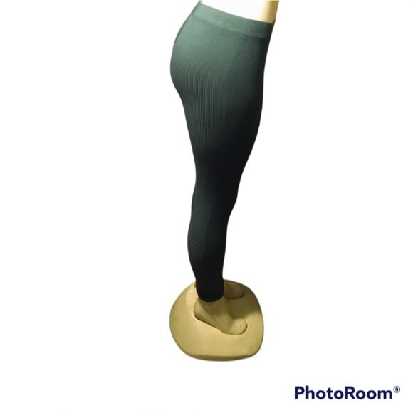 Olive Knit High Waisted Leggings S - Picture 10 of 10
